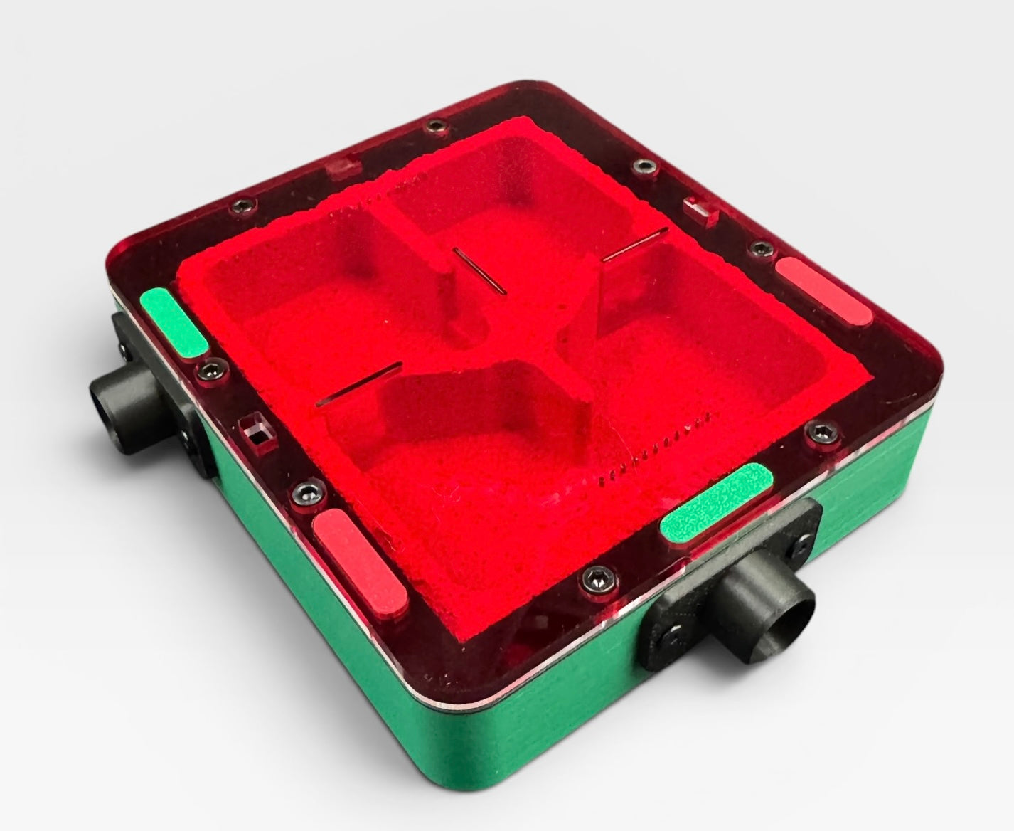 Red transparent acrylic lid