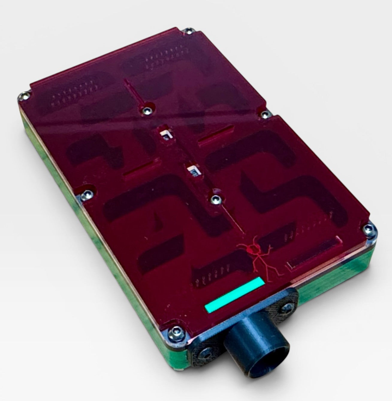 Red transparent acrylic lid